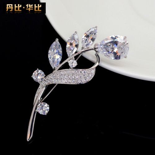 Broche femme en Zircon diamant - Ref 1179294
