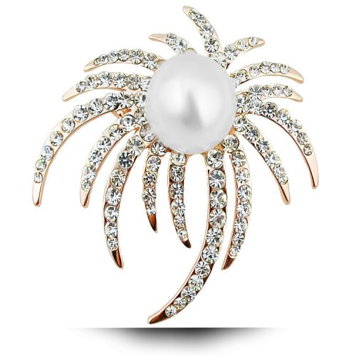 Broche femme en Alliage argent et plaqué or - Ref 1179329