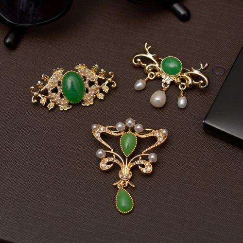 Broche femme en Alliage argent et plaqué or - Ref 1179332