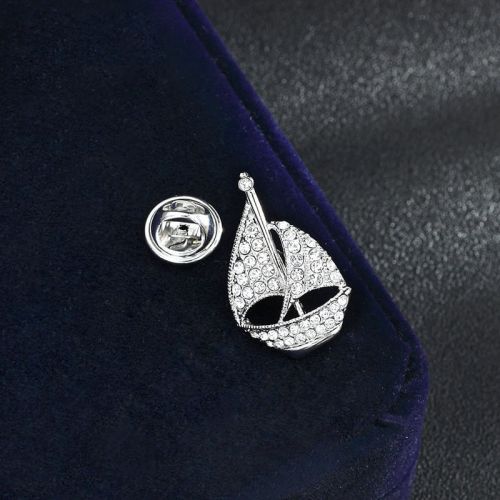 Broche Lovers en Alliage argent et plaqué or - Ref 1179370