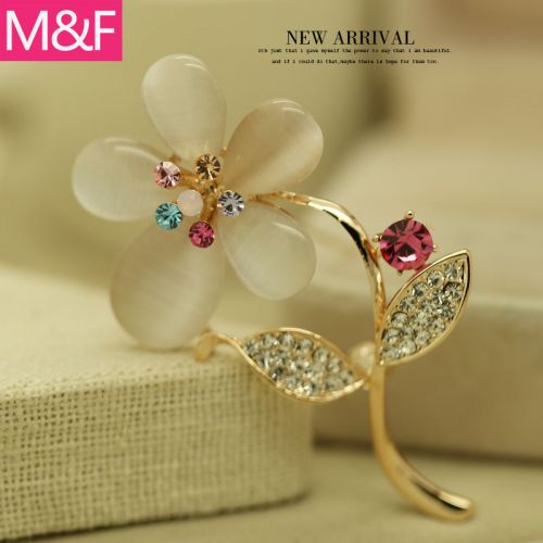 Broche femme en Alliage argent et plaqué or - Ref 1179428