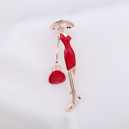 Broche femme OKA JEWELRY en Alliage argent et plaqué or - Ref 1179436