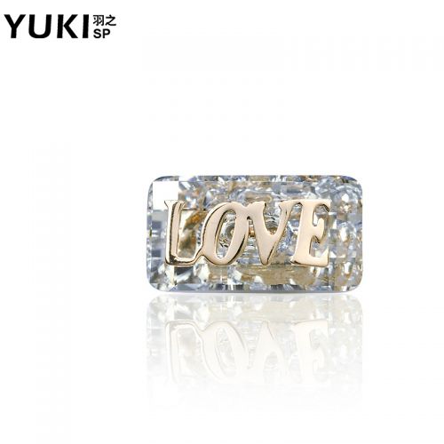 Broche homme YUKI en Alliage argent et plaqué or - Ref 1179452