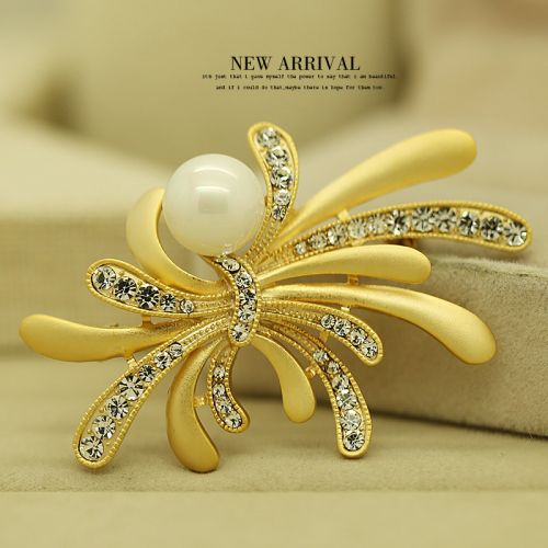 Broche femme en Alliage argent et plaqué or - Ref 1179499