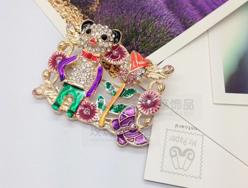 Broche femme en Alliage argent et plaqué or - Ref 1179544