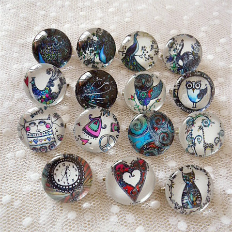 Broche Lovers en cristal artificiel - Ref 1180457