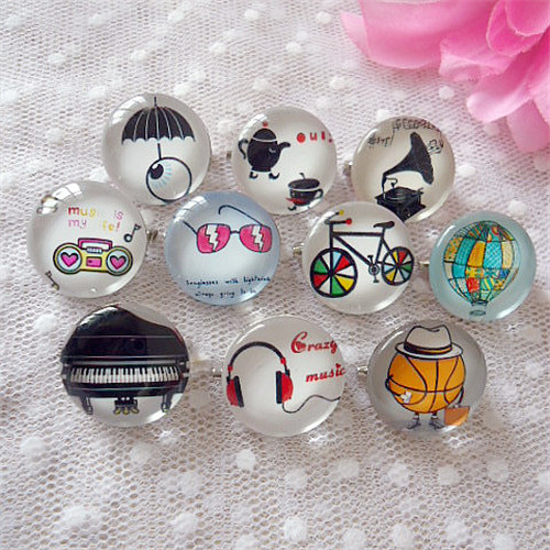 Broche Lovers en cristal artificiel - Ref 1180505