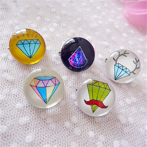 Broche Lovers en cristal artificiel - Ref 1180589