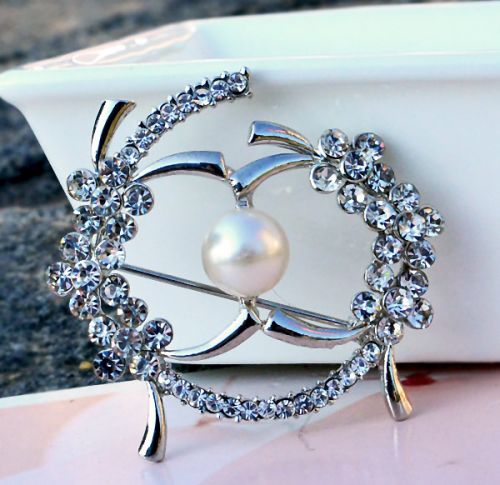 Broche femme YABEI en Alliage argent et plaqué or - Ref 1180660