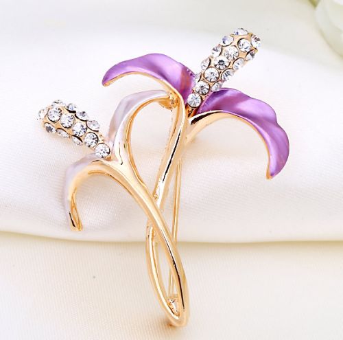 Broche femme YABEI en Alliage argent et plaqué or - Ref 1180771