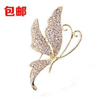 Broche Lovers en Alliage argent et plaqué or - Ref 1180773