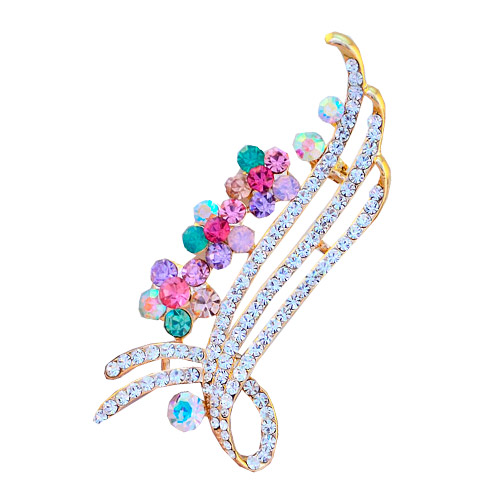 Broche femme YABEI en Alliage argent et plaqué or - Ref 1180939