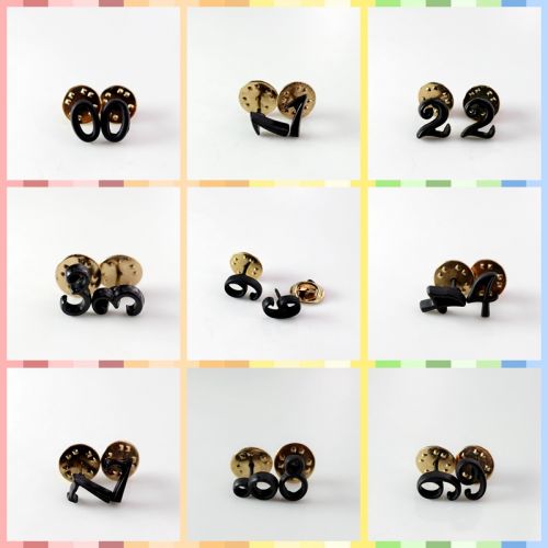 Broche Lovers en Alliage argent et plaqué or - Ref 1181468