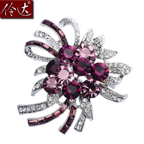 Broche femme LINGLADY en Zircon diamant - Ref 1185657