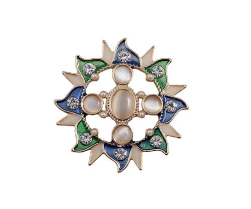 Broche femme en Alliage argent et plaqué or - Ref 1187458