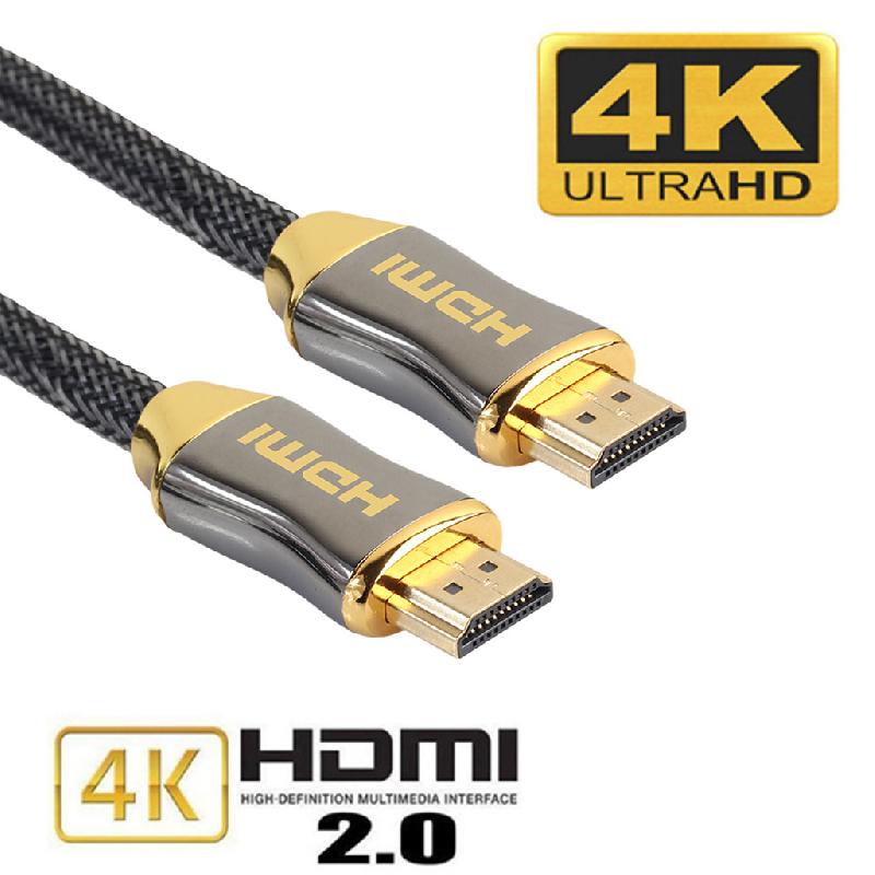 Cable HDMI UltraHD 4K tete plaquee or 3424367