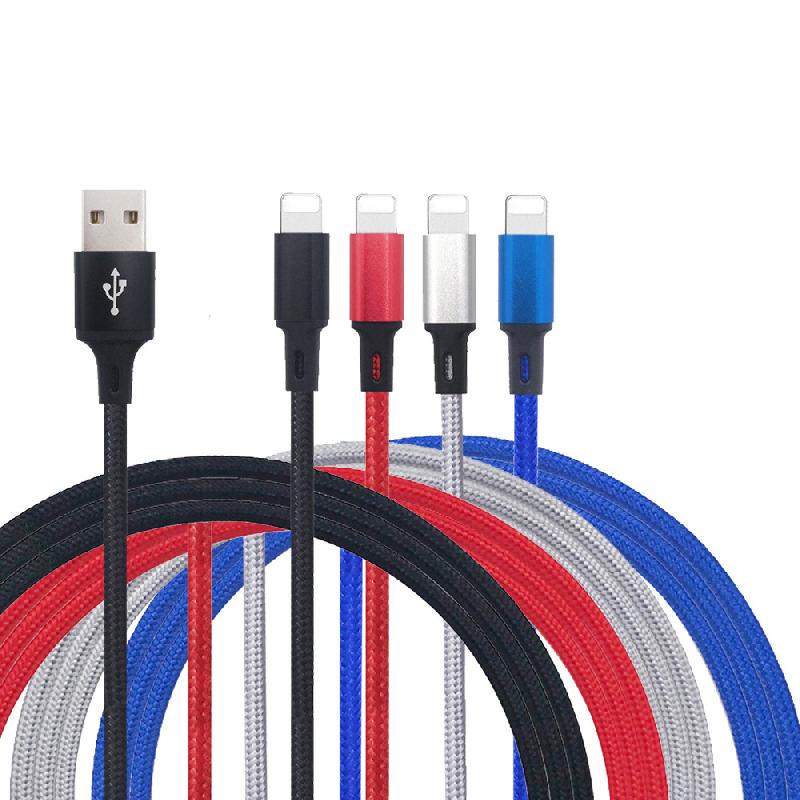 Câble adaptateur pour smartphone en Nylon tissé - Ref 3382214