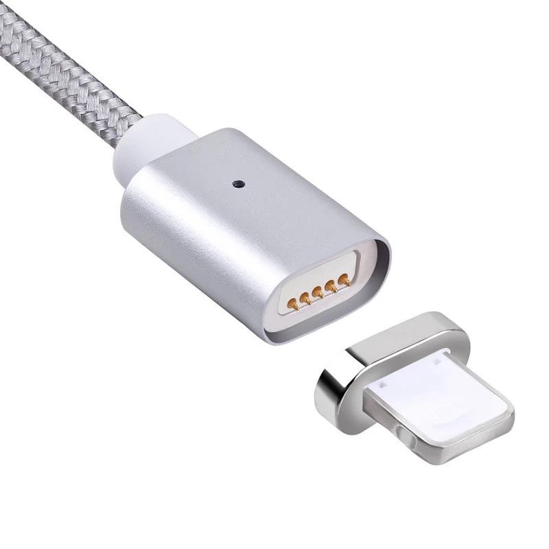 Câble de charge magnétique alliage d'aluminium tressé iPhone - Ref 3424030