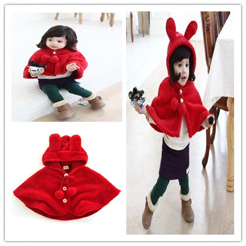 Cape pour fille en corail - Ref 2155267