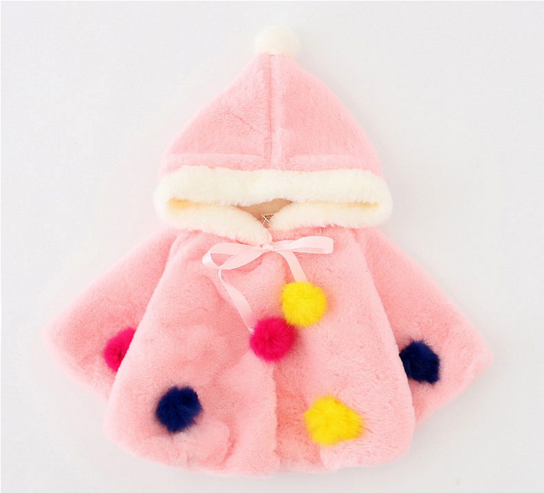 Cape pour fille en corail - Ref 2156685