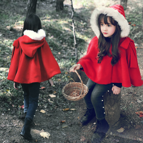 Cape pour fille en flanelle - Ref 2156835