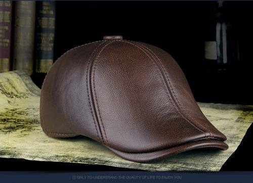 Casquette en Cuir de Peau de Vache - Ref 2695