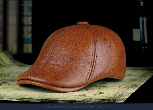 Casquette en Cuir de Peau de Vache - Ref 2696