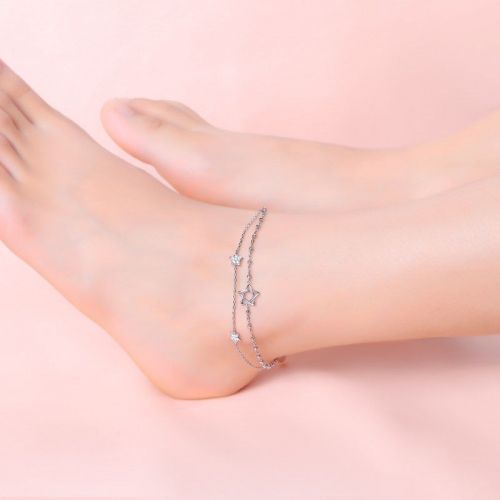 Chaine de cheville Femme FATE LE MOTIF Argentée - Ref 3101462