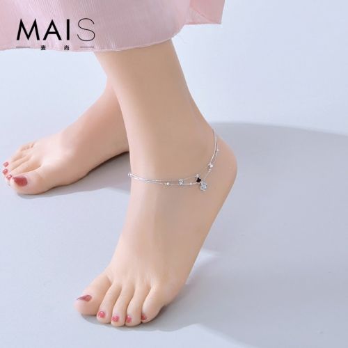 Chaine de cheville Femme en Alliage argent plaque or - Ref 3101697