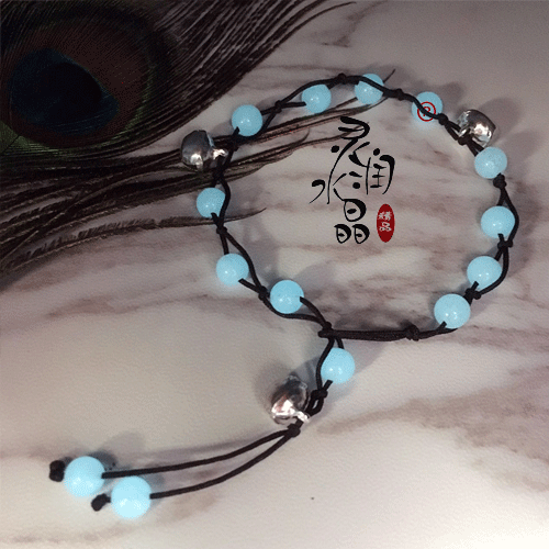 Chaine de cheville Femme en Cristal naturel pierre semi-precieuse - Ref 3102021