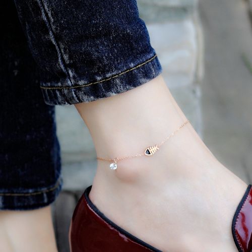 Chaine de cheville Femme en Acier au titane - Ref 3102179