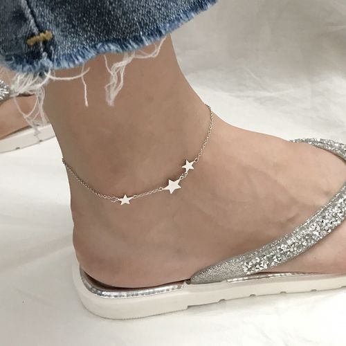 Chaine de cheville Femme DEBY Argentée - Ref 3102270