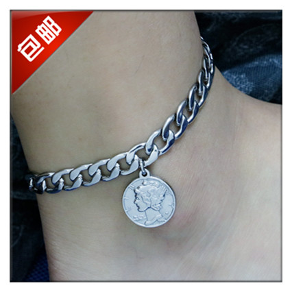 Chaine de cheville AMOUR DOUX en Acier au titane - Ref 3102378