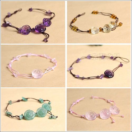 Chaine de cheville Femme en Cristal naturel pierre semi-precieuse - Ref 3102412