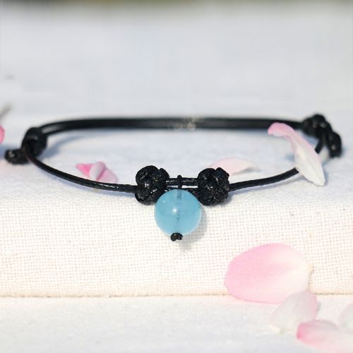 Chaine de cheville Couple en Cristal naturel pierre semi-precieuse - Ref 3102441