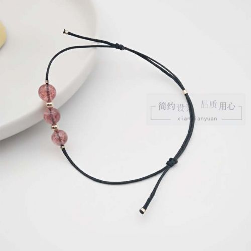 Chaine de cheville Femme en Cristal naturel pierre semi-precieuse - Ref 3102593