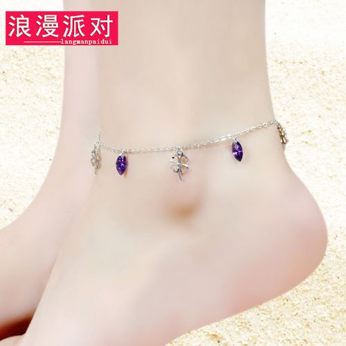 Chaine de cheville Femme Argentée - Ref 3102698