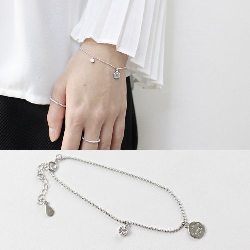 Chaine de cheville en Zircon naturel - Ref 3102843