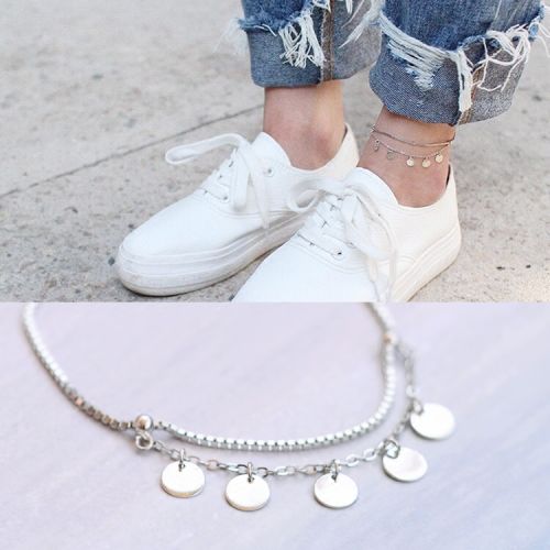 Chaine de cheville Femme Argentée - Ref 3102863