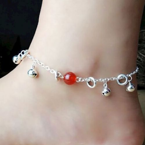 Chaine de cheville Femme en Cristal naturel pierre semi-precieuse - Ref 3102938