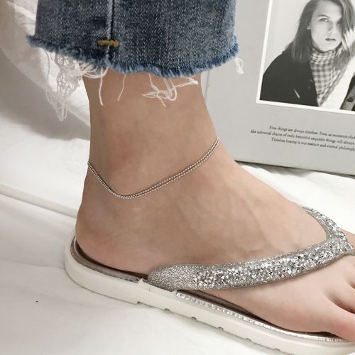 Chaine de cheville Femme Argentée - Ref 3103108