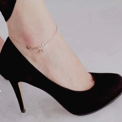 Chaine de cheville Femme en Acier au titane - Ref 3103260