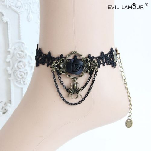 Chaine de cheville Femme EVIL LAMOUR en Dentelle - Ref 3103278