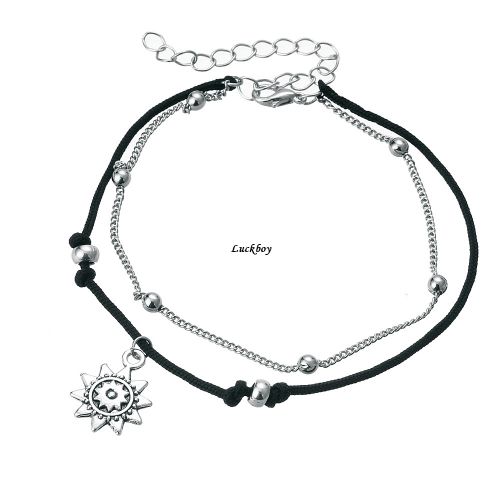 Chaine de cheville en Alliage argent plaque or - Ref 3103279