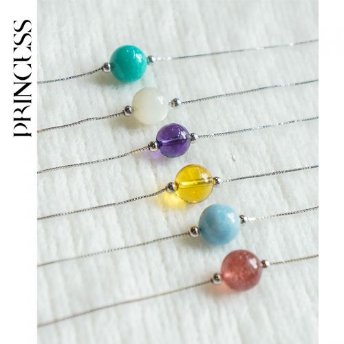 Chaine de cheville Femme en Cristal naturel pierre semi-precieuse - Ref 3103497