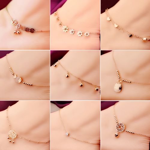 Chaine de cheville Femme en Acier au titane - Ref 3103528