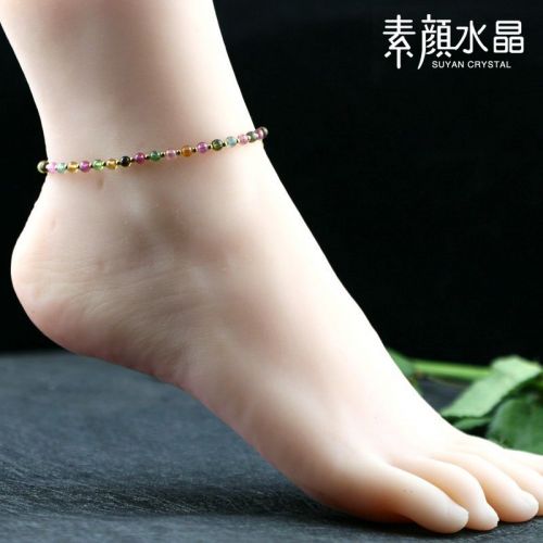 Chaine de cheville Femme en Cristal naturel pierre semi-precieuse - Ref 3103529