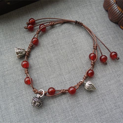 Chaine de cheville Femme en Cristal naturel pierre semi-precieuse - Ref 3103546