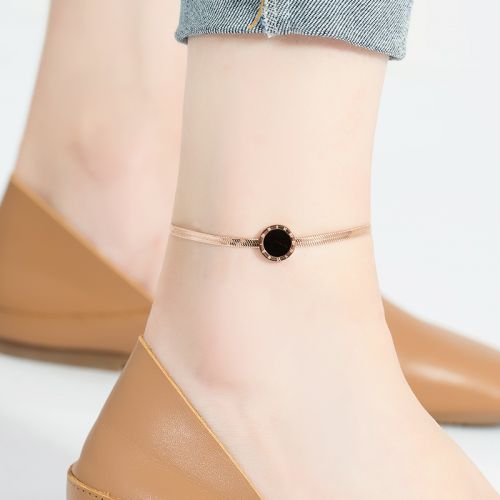 Chaine de cheville Femme RIME SIMPLE Bijoux en Acier au titane - Ref 3103655