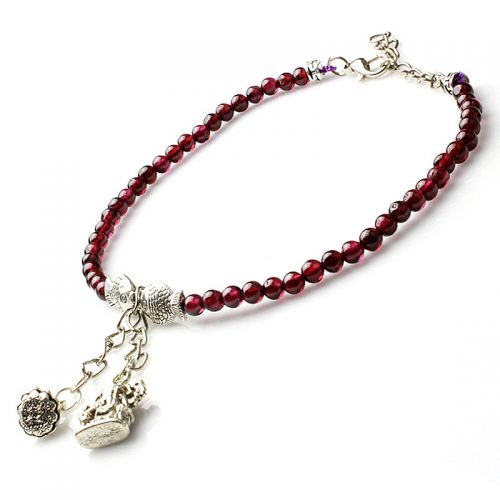 Chaine de cheville Couple en Cristal naturel pierre semi-precieuse - Ref 3103800